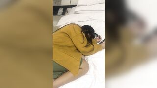 熟睡女友的性感大屁股