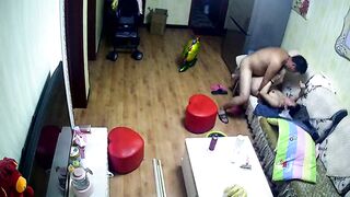 家庭攝影機偷拍 夫妻小情侶 各種方式造愛 場所露出-033