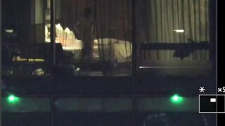 【酒店窗外偷拍】落地窗前做愛最刺激2